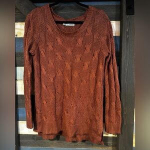 Maurices Rust Cable Knit Sweater